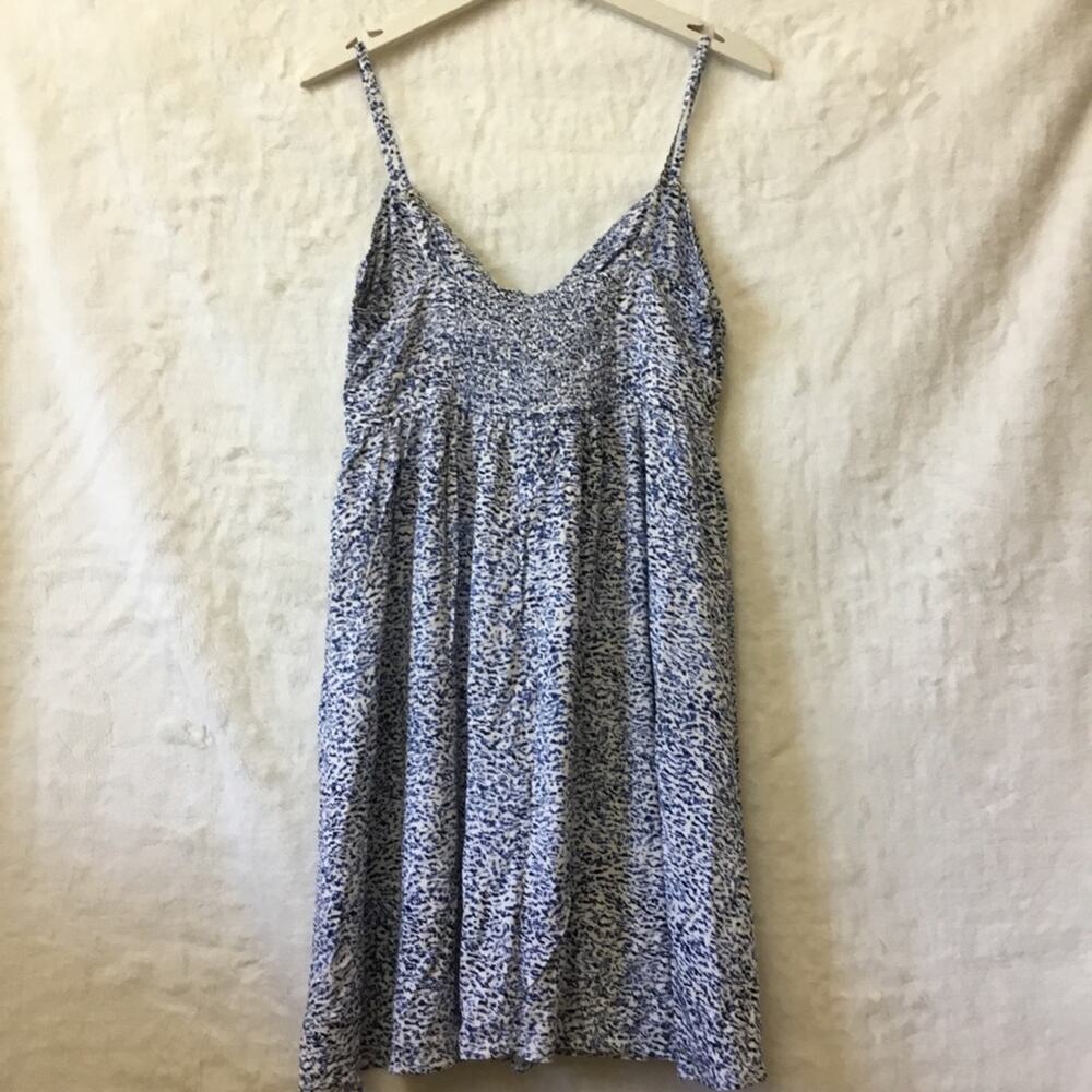 Banana Republic Blue Pattern Sleeveless Mini Dress - Picture 7 of 11